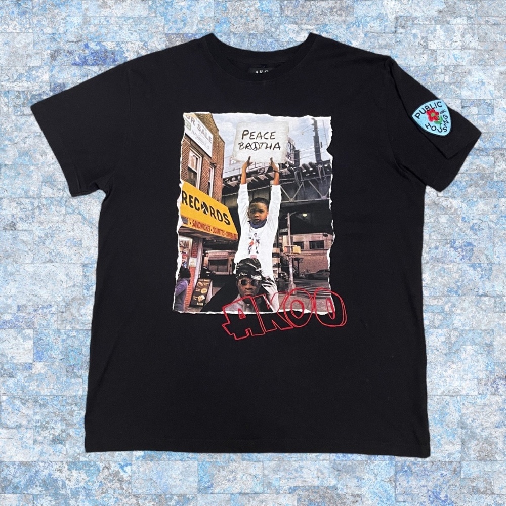 Vintage Akoo "Red Peace" t-shirt